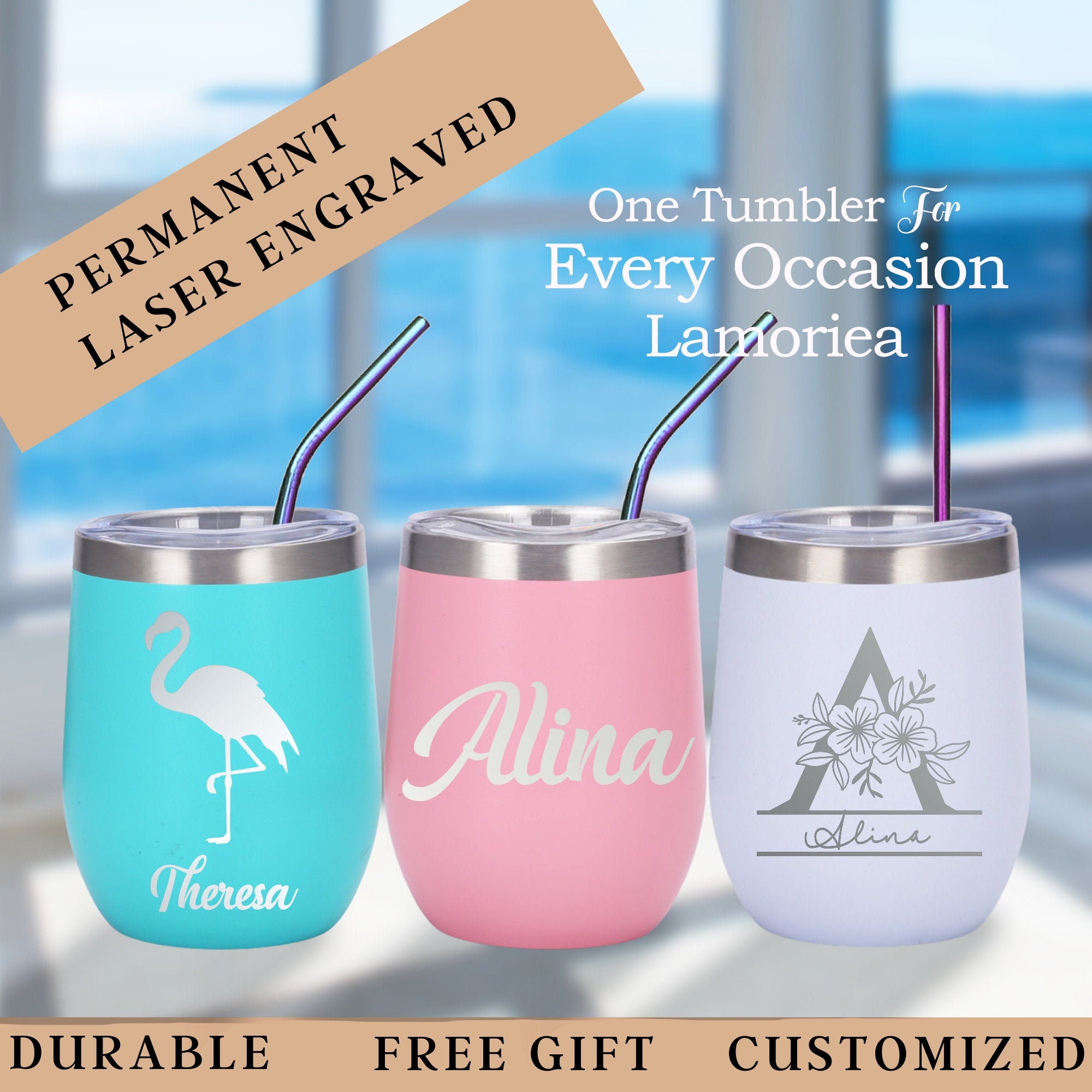 Bicchiere da vino personalizzato, bicchiere da vino personalizzato, bicchiere da vino inciso, bicchiere da vino con monogramma, bicchiere da damigella