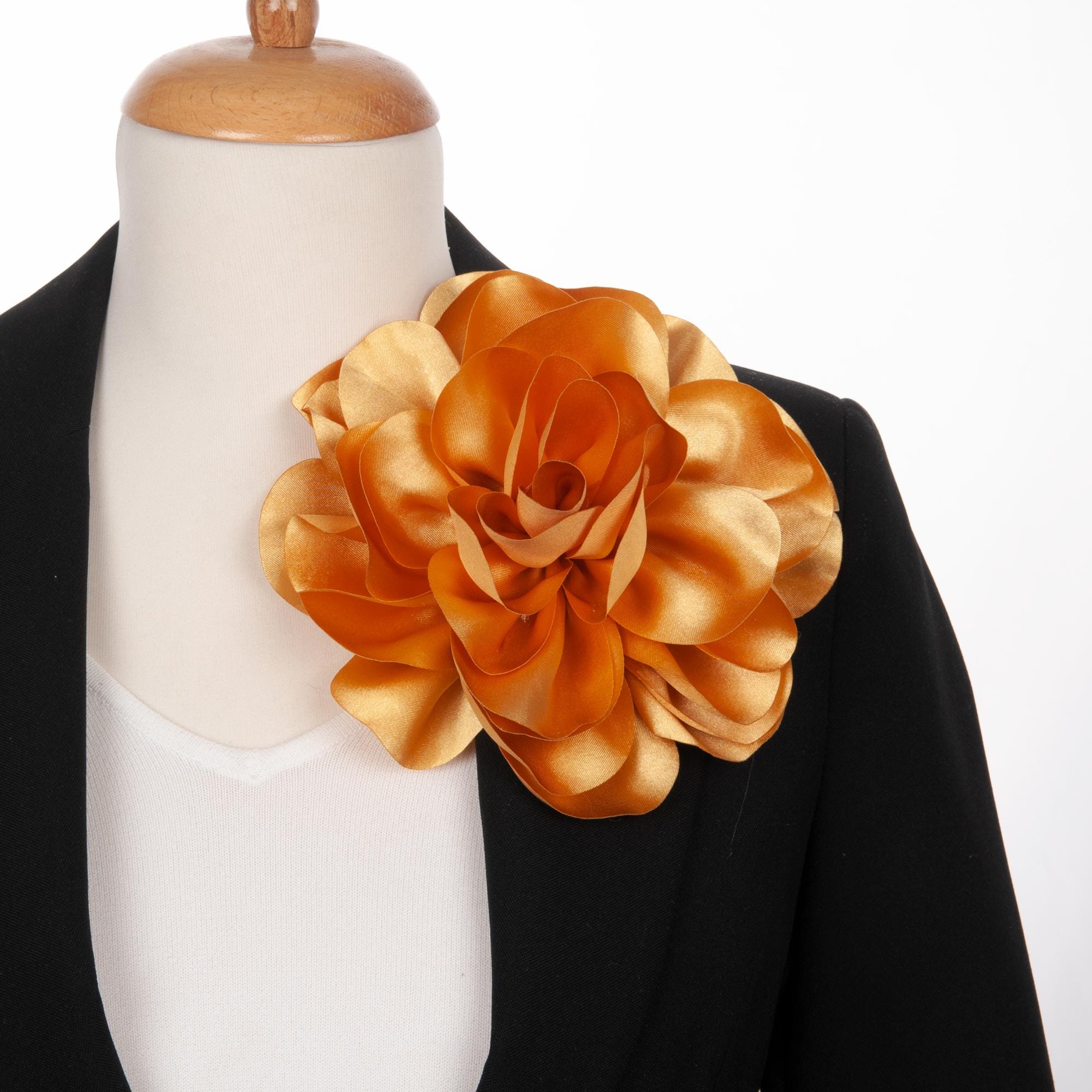 Spilla a forma di fiore, spilla a forma di rosa fatta a mano per donna in diversi colori, spille a forma di fiore di seta
