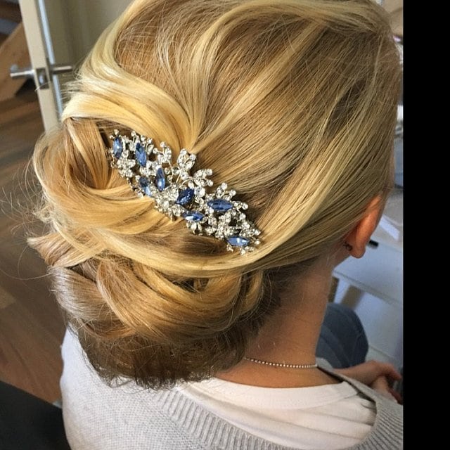 Pettine laterale da sposa Pettine per capelli da sposa blu navy Pettine per capelli da sposa con strass in blu Pettine per capelli da sposa Pettine pe