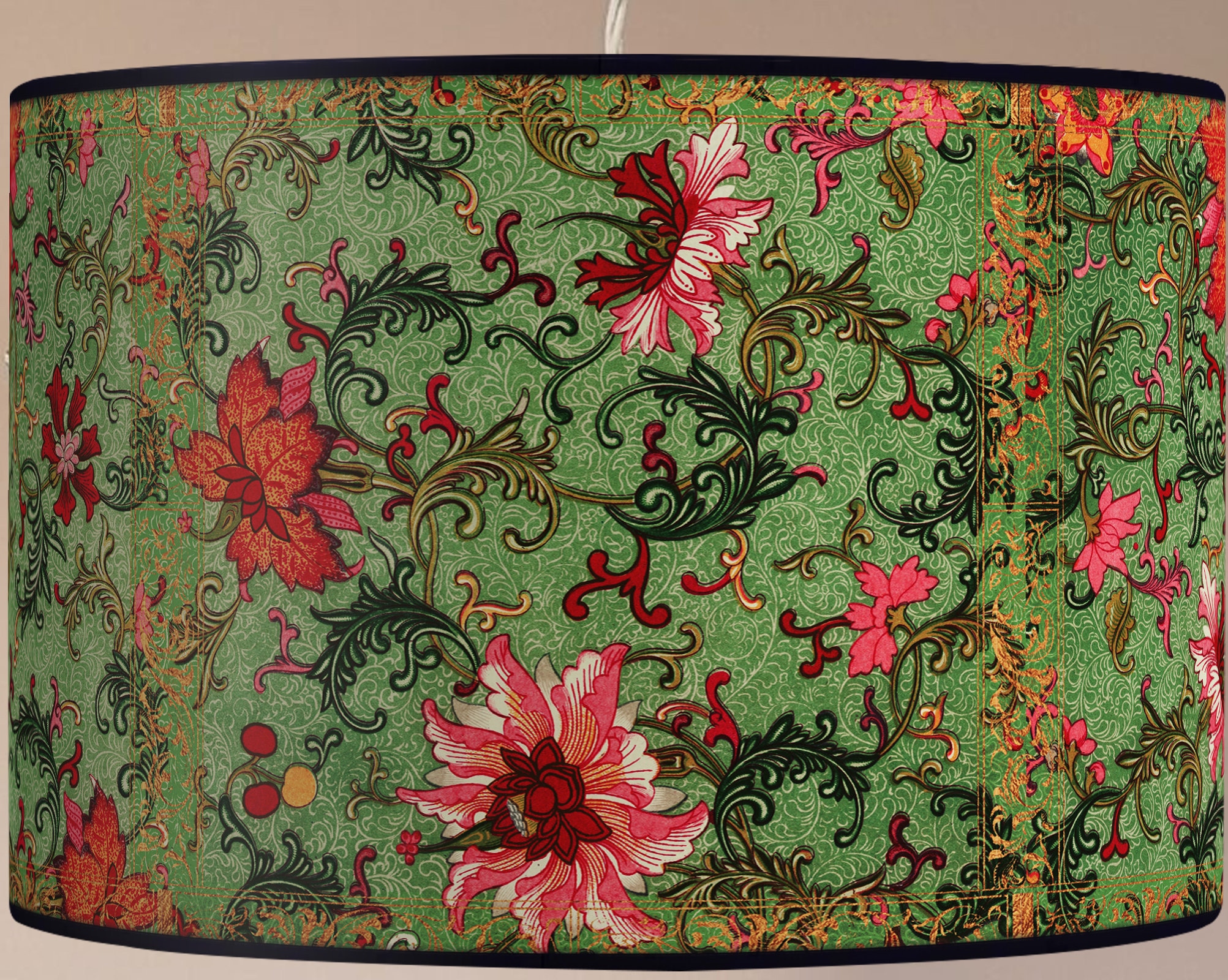 Lampada da terra con paralume, Lampada da terra retrò con paralume, Lampada da terra vintage con paralume, Lampada da terra artigianale con paralume,