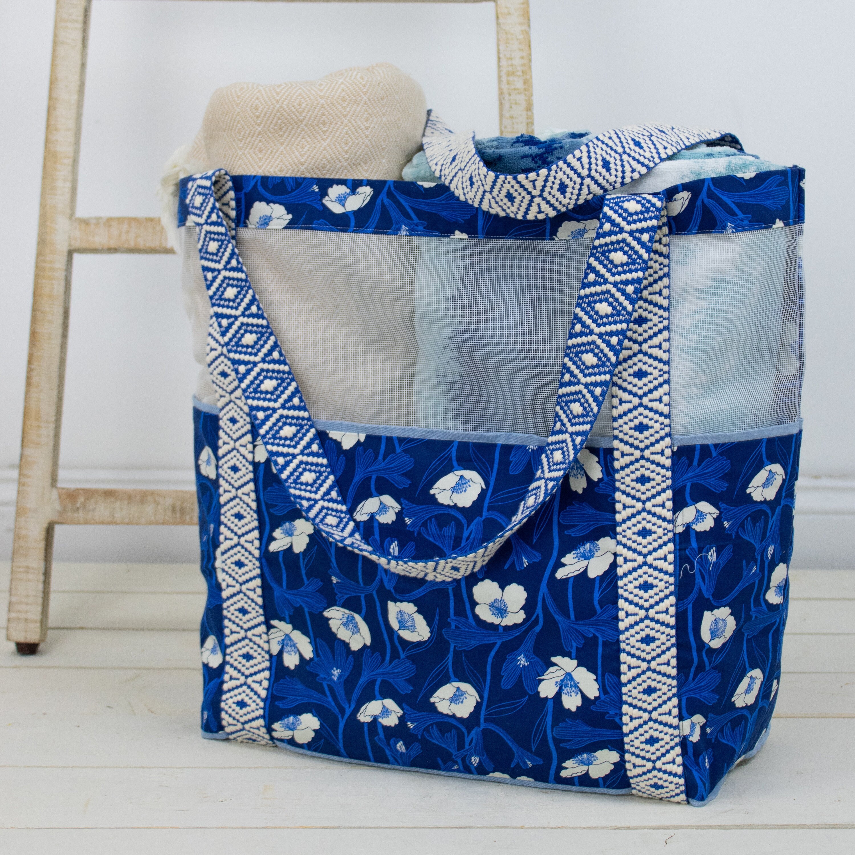 Borsa da spiaggia Brandt - Modello di cucito PDF - Modello di borsa da spiaggia - Borsa a rete - Borsa a rete - Modello di cucito per borsa - Borsa da