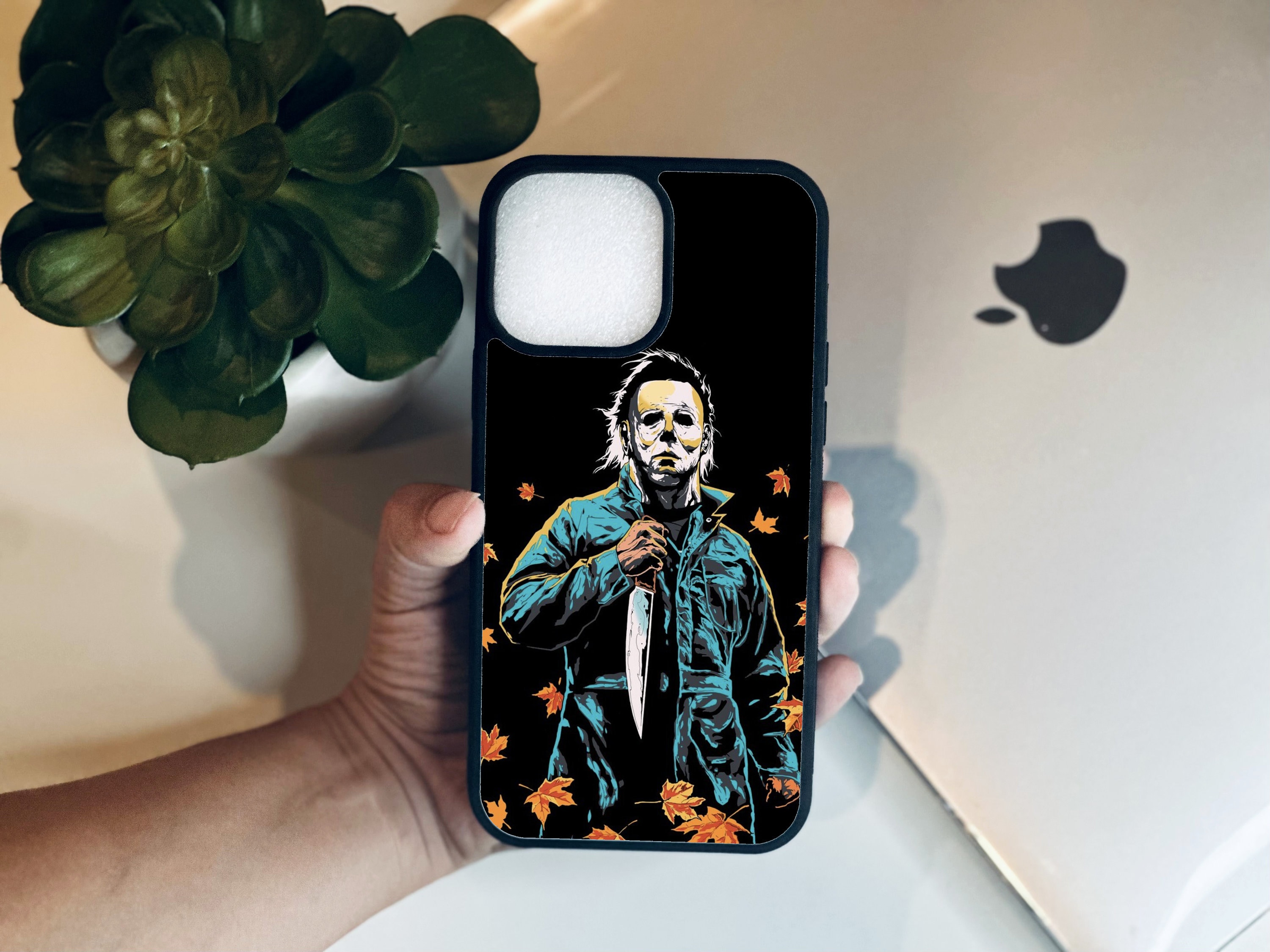 Custodia per telefono HALLOWEEN MICHAEL MYERS/ Custodia per telefono horror/ Custodia per telefono spettrale/ iPhone 14/13/12/11/Pro/Max/ Custodia per