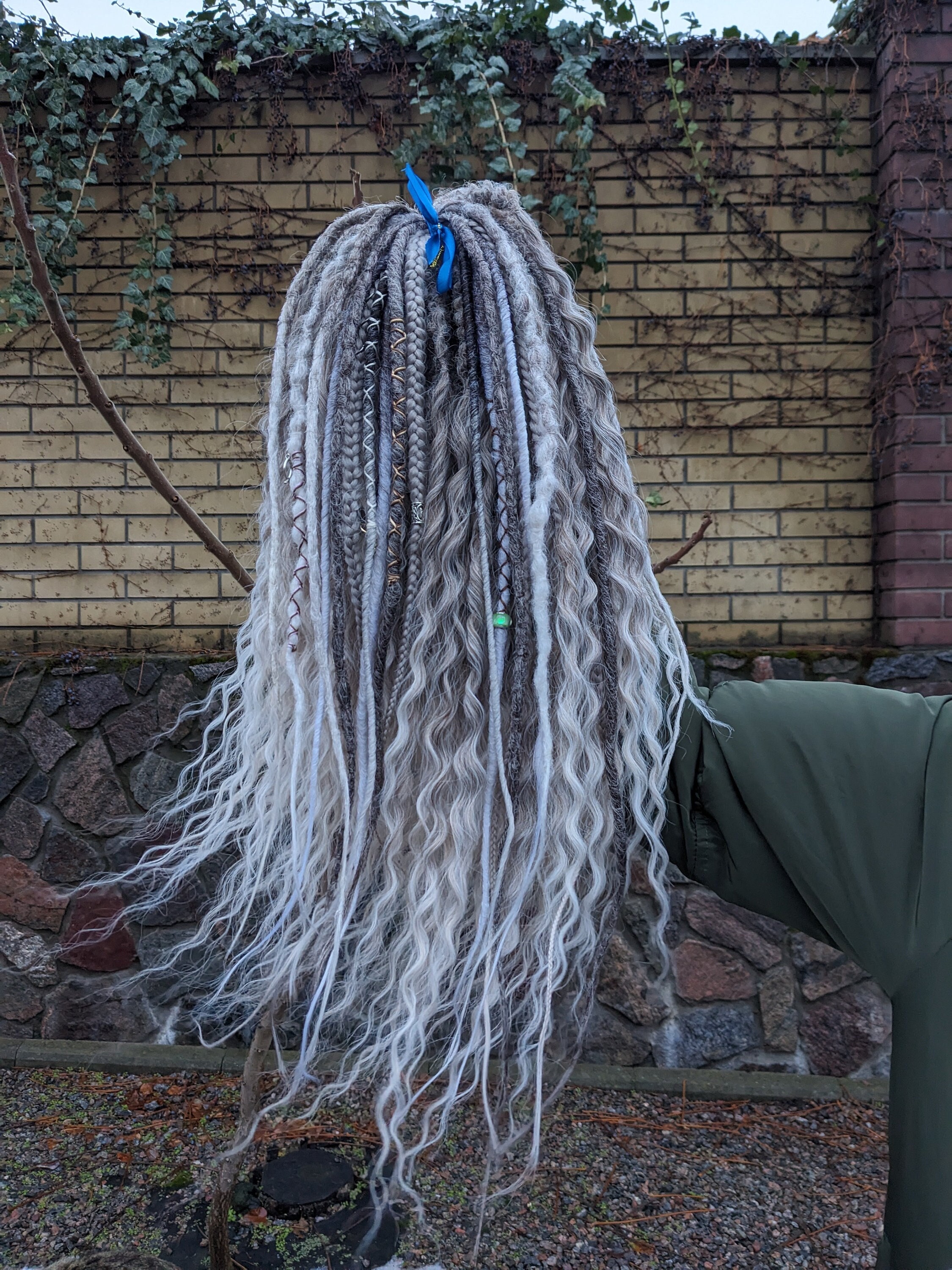 Dreadlocks ondulati sintetici Dreadlocks con extension Dreadlocks biondo cenere Dreadlocks Viking set Dreadlocks biondo riccio Dreadlocks ricci natura