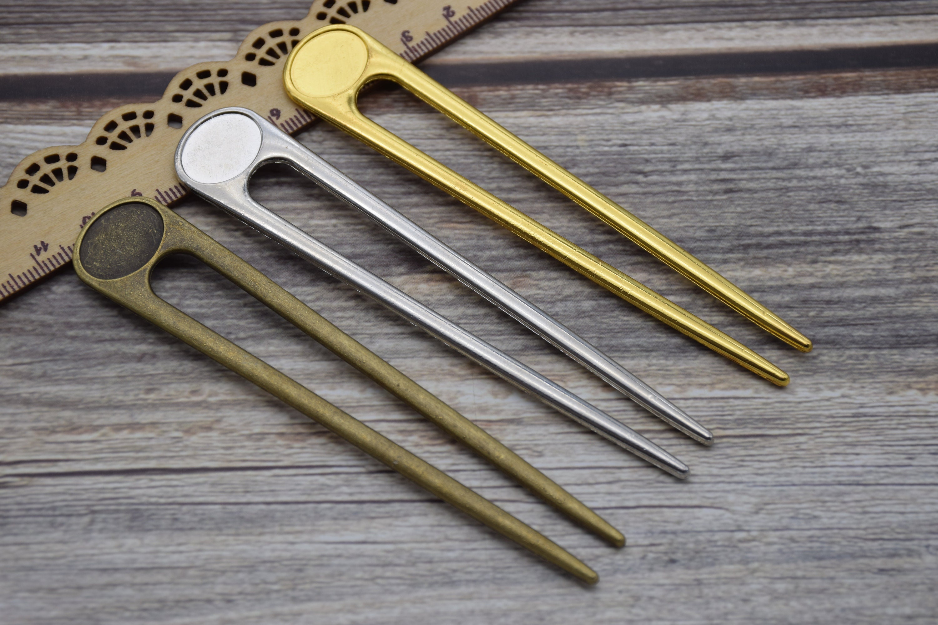 5 forcine per capelli in metallo, semplice forcina per capelli, fermaglio per chignon, forcina a forma di U, fermaglio per capelli, forcina per chigno