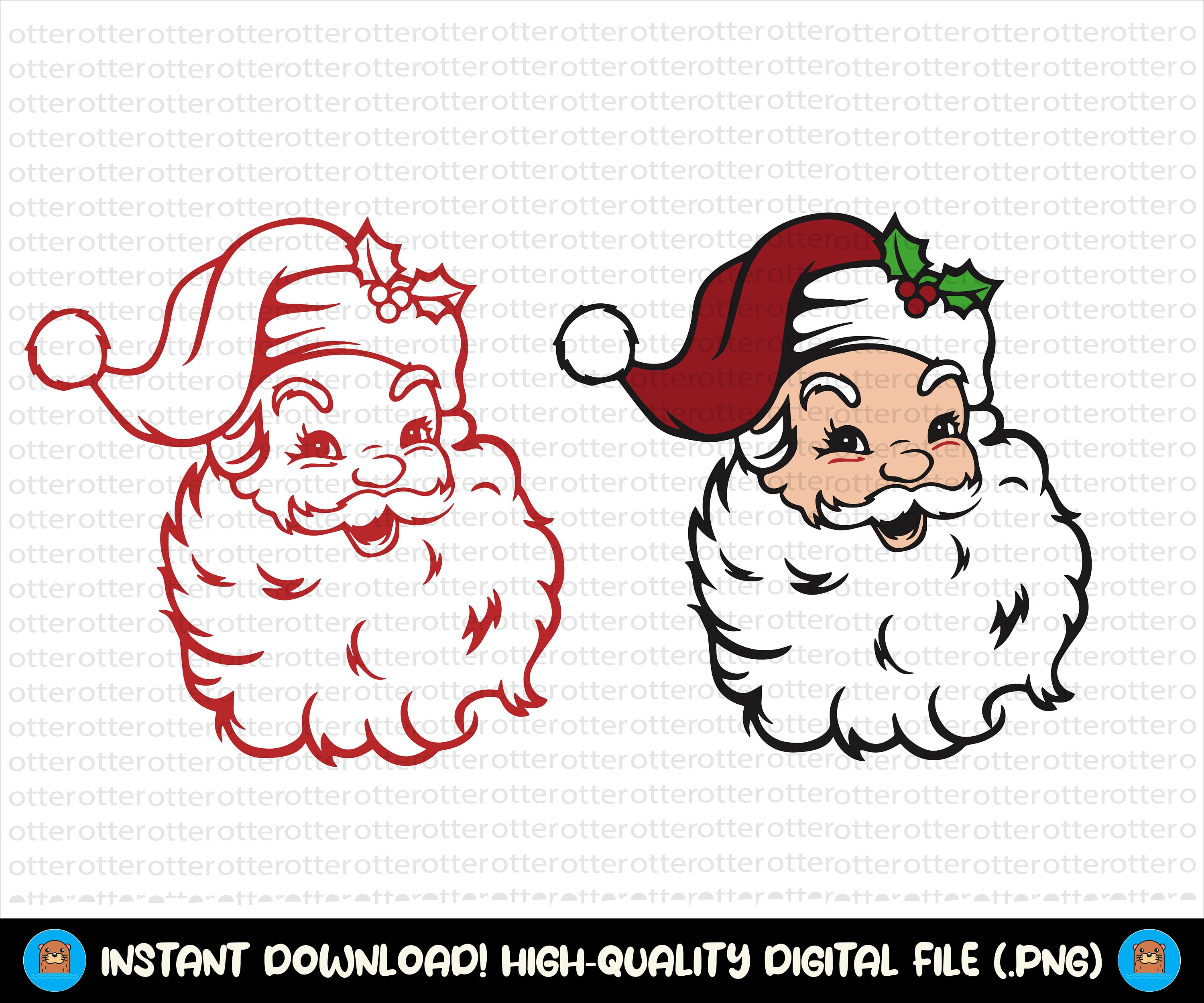 Babbo Natale retrò Svg, Babbo Natale Png, Faccia di Babbo Natale Svg, Natale Svg, Babbo Natale Svg, Testa di Babbo Natale Png, Babbo Natale divertente