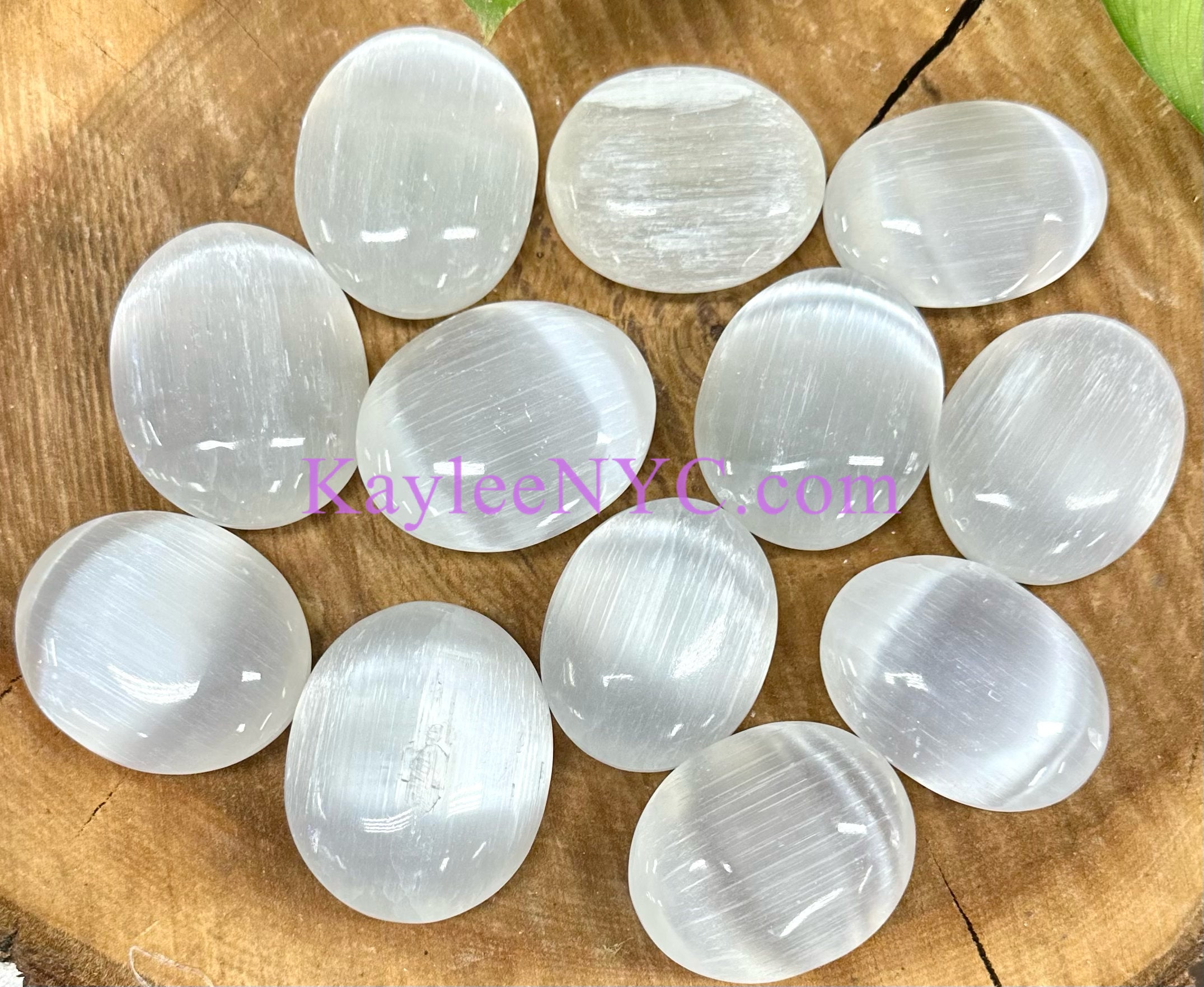Lotto all'ingrosso da 12 pezzi di selenite naturale, nota anche come pietre di palma di Satin Spar, energia curativa in cristallo