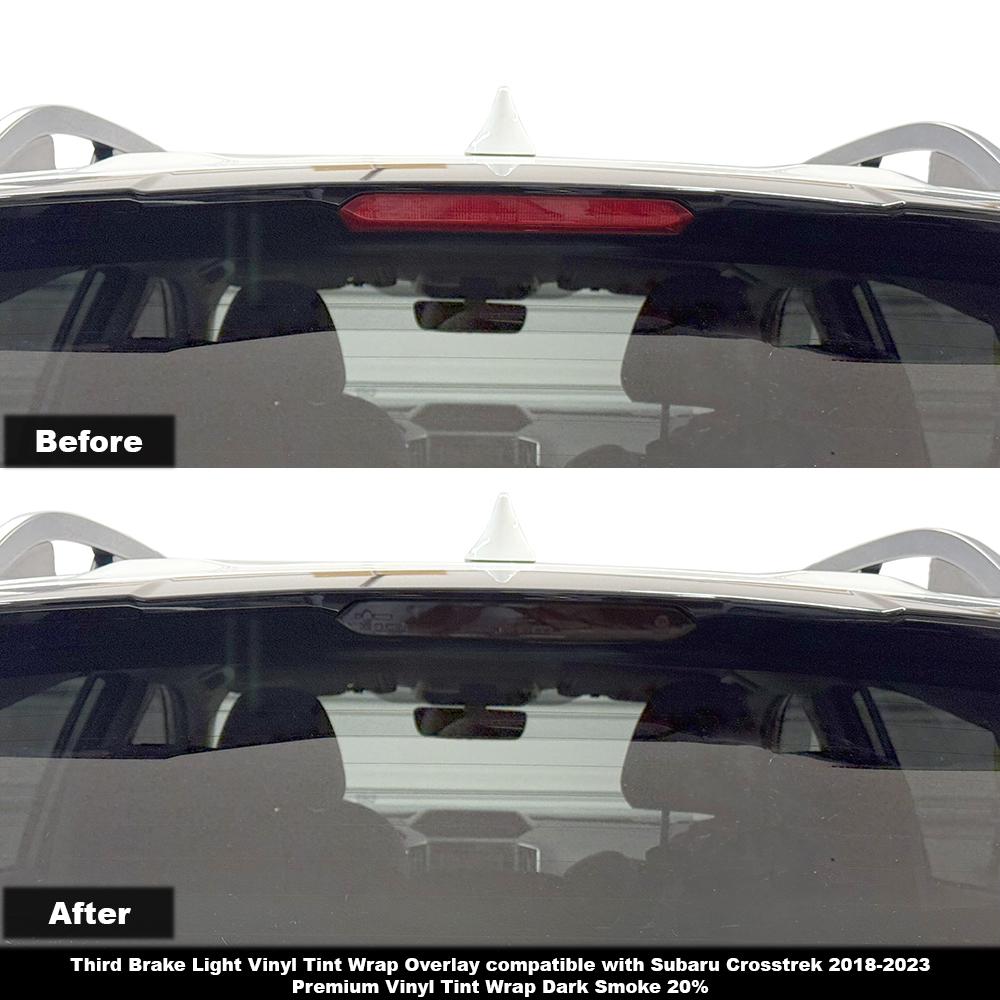 Crux Motorsports 3rd Brake Light Tint Vinyl Wrap Overlay Dark Smoke 20% compatibile con Subaru Crosstrek 2018-2023 e Impreza Hatch 2017-2023