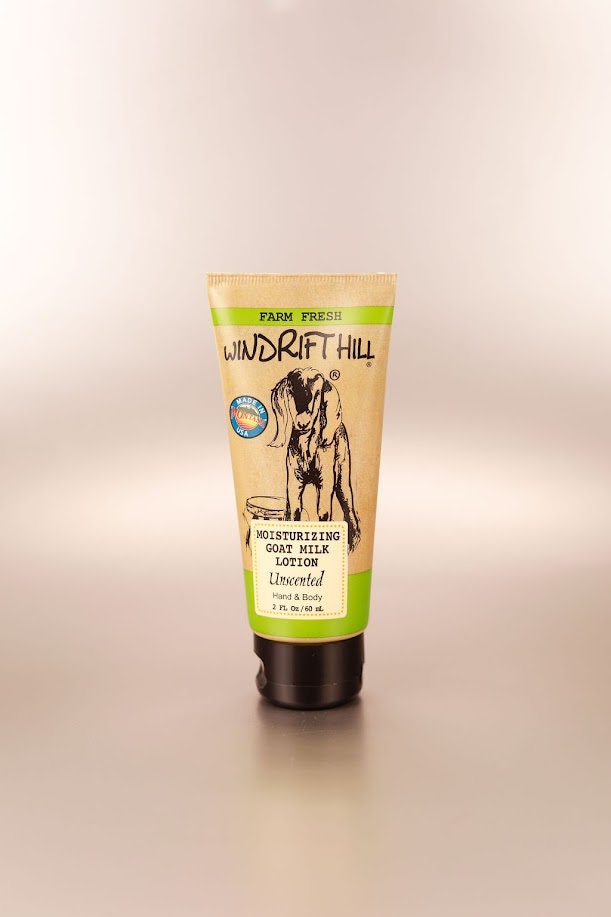 Lozione per le mani e il corpo al latte di capra / Senza profumo / 2 oz. / Prodotto nel Montana / Crema idratante per tutto il corpo / Cura naturale d