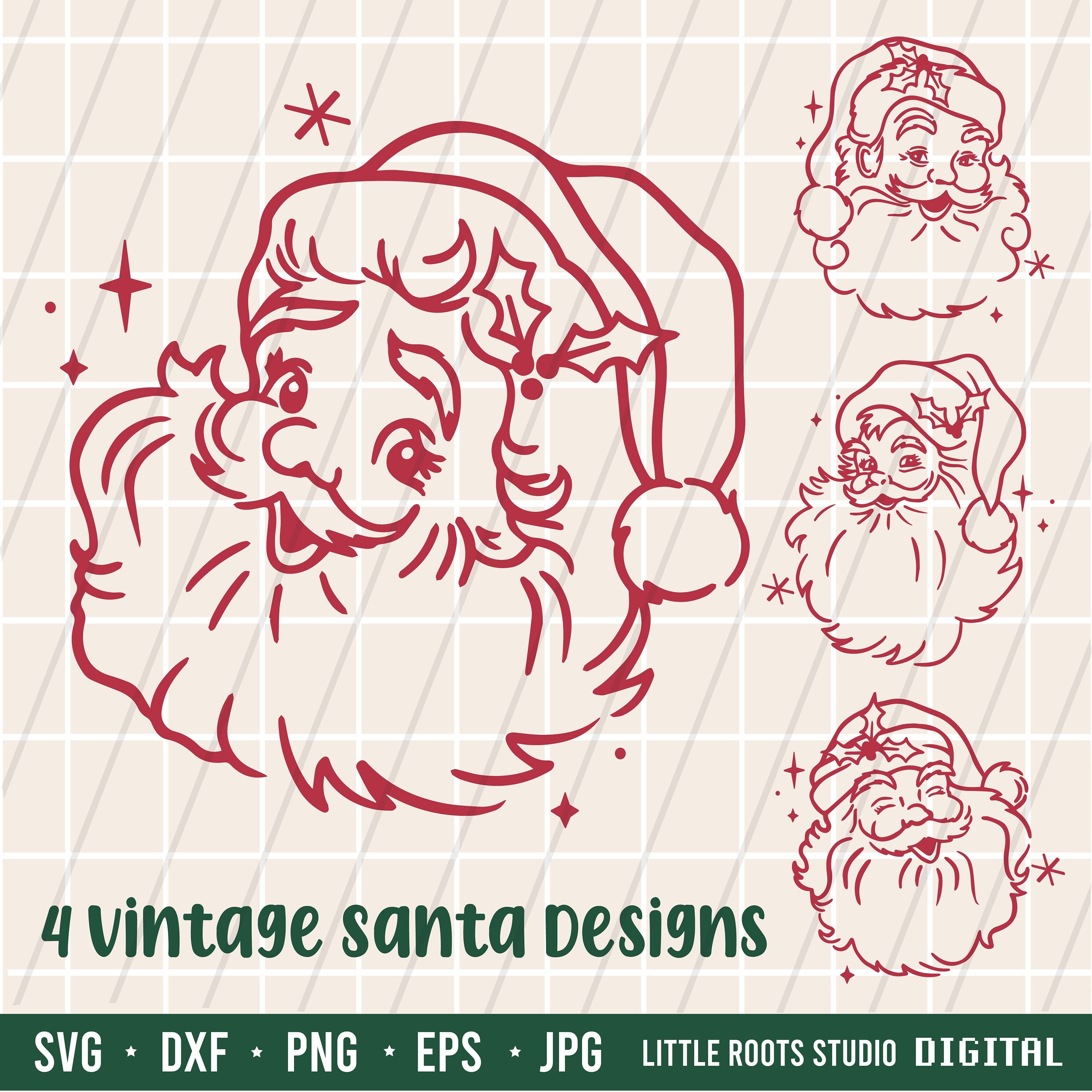 Babbo Natale SVG / Babbo Natale SVG / Natale fai da te / Natale svg / Babbo Natale vintage / Babbo Natale / Faccia di Babbo Natale Svg / Babbo Natale