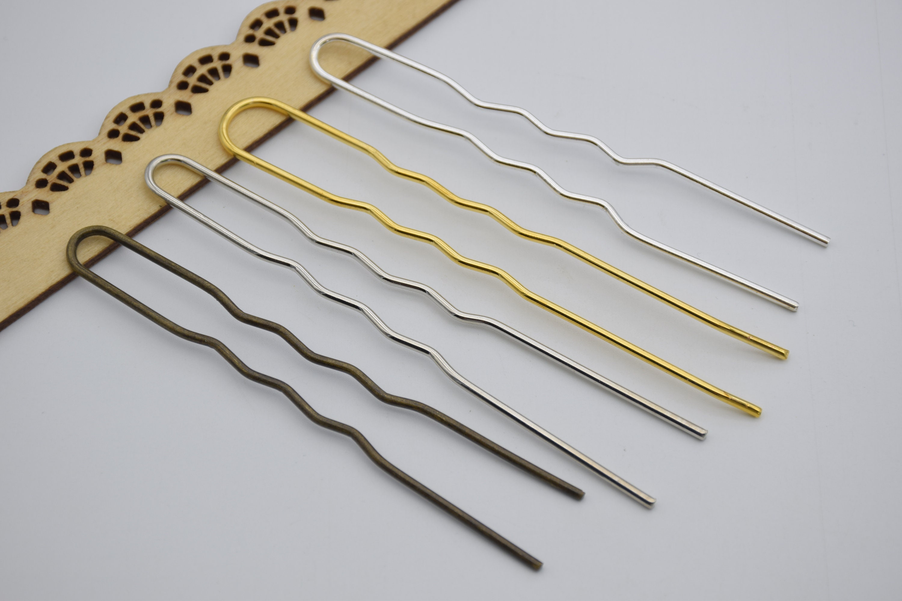 20 forcine per capelli in metallo, forcina semplice per capelli, fermaglio per chignon, forcina a forma di U, fermaglio per capelli, forcina per chign