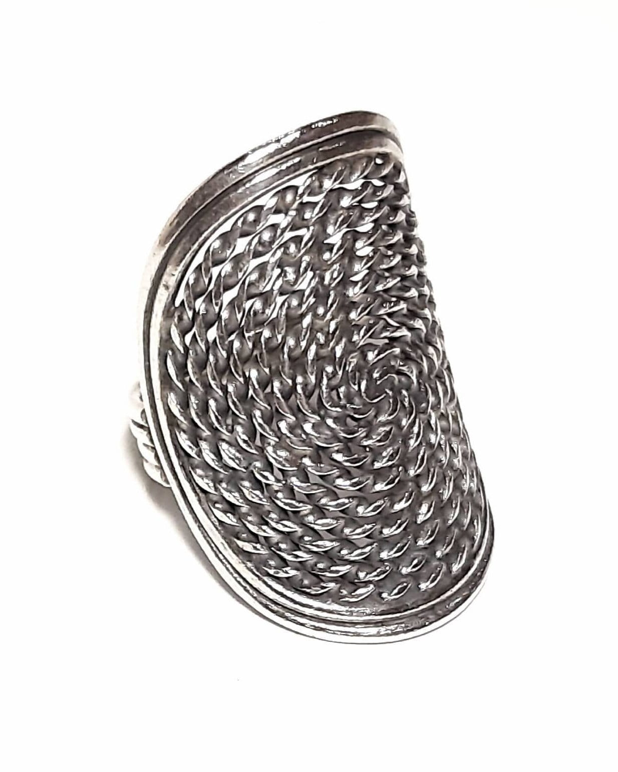 Anello a spirale Anello infinito in argento sterling Anello regolabile Anello chiave greca Anello a spirale dell'eternità Anello a spirale Anello cerc