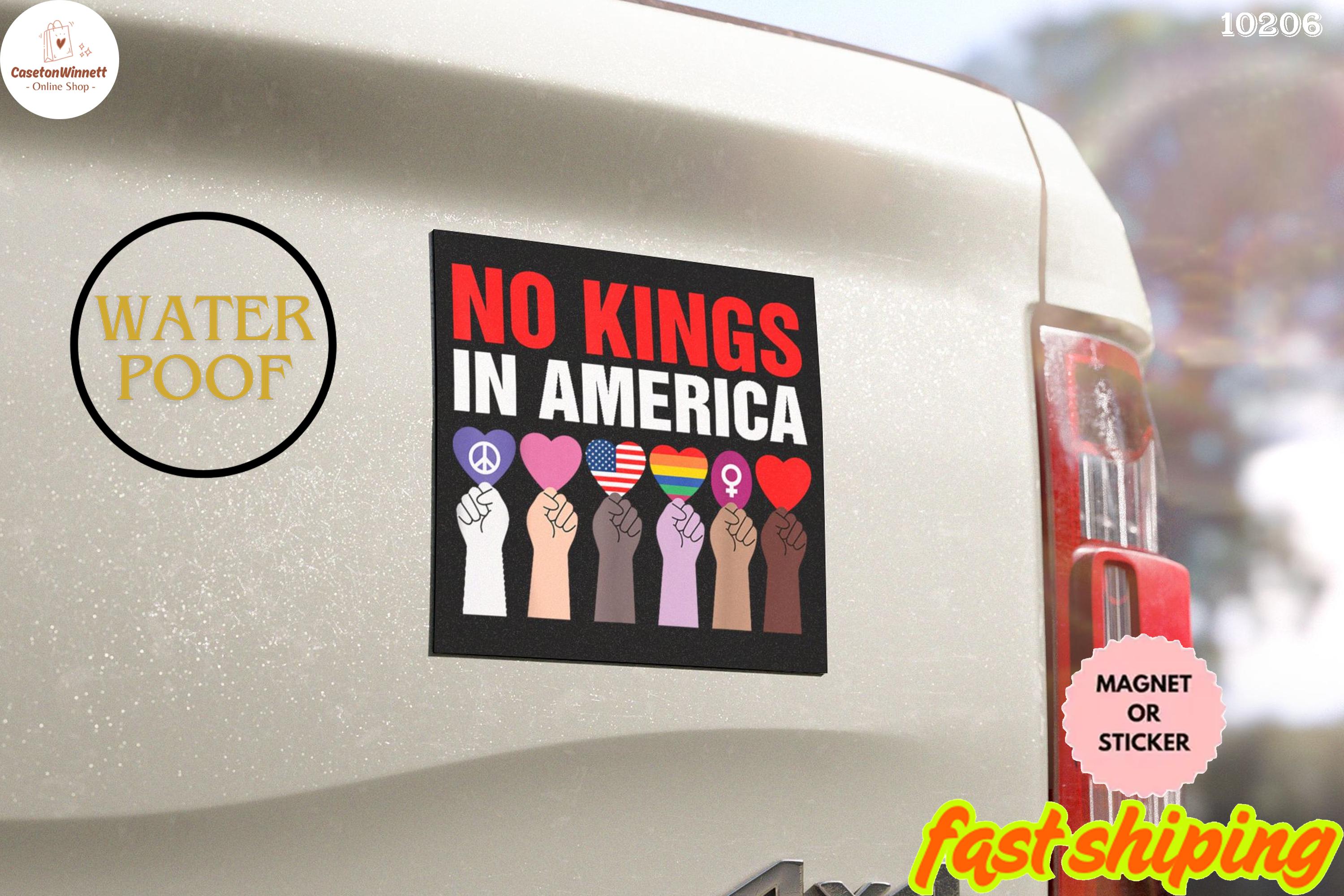 "Adesivo per paraurti \"No Kings\", Adesivo \"No Kings\", Adesivo per auto \"No Kings In America\", Magnete per auto anti-Trump, \"No Kings Since 1776\", Adesi"
