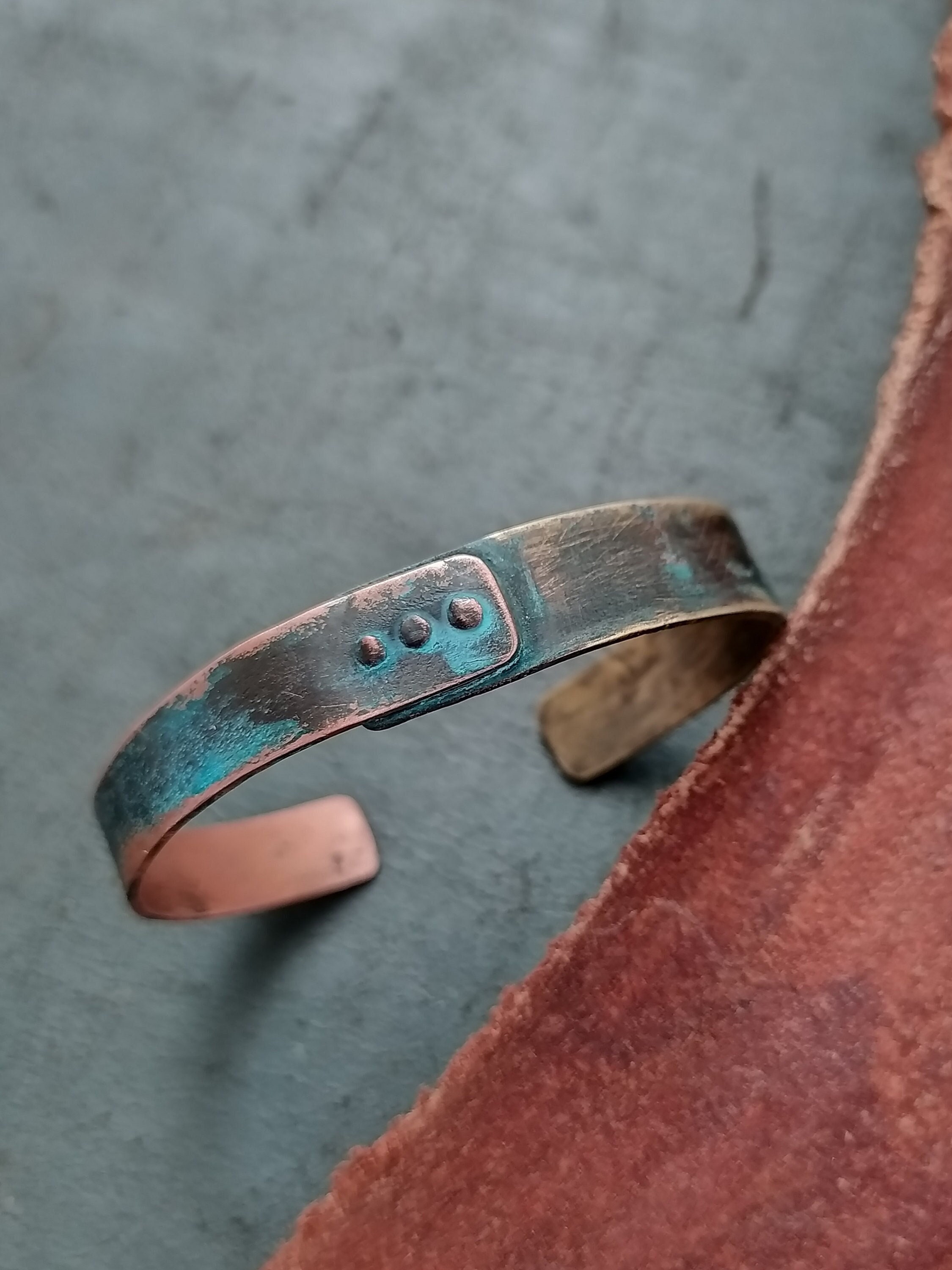Bracciale rigido da uomo, bracciale rigido, bracciale rigido in patina, bracciale rigido in rame da uomo, bracciale rigido in rame da uomo, bracciale