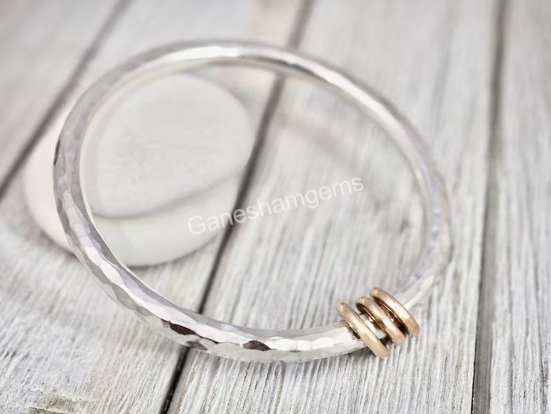 Bracciale in argento 925 / Bracciale in argento molto pesante con maglie / Bracciale in argento sterling massiccio / Bracciale in argento massiccio /