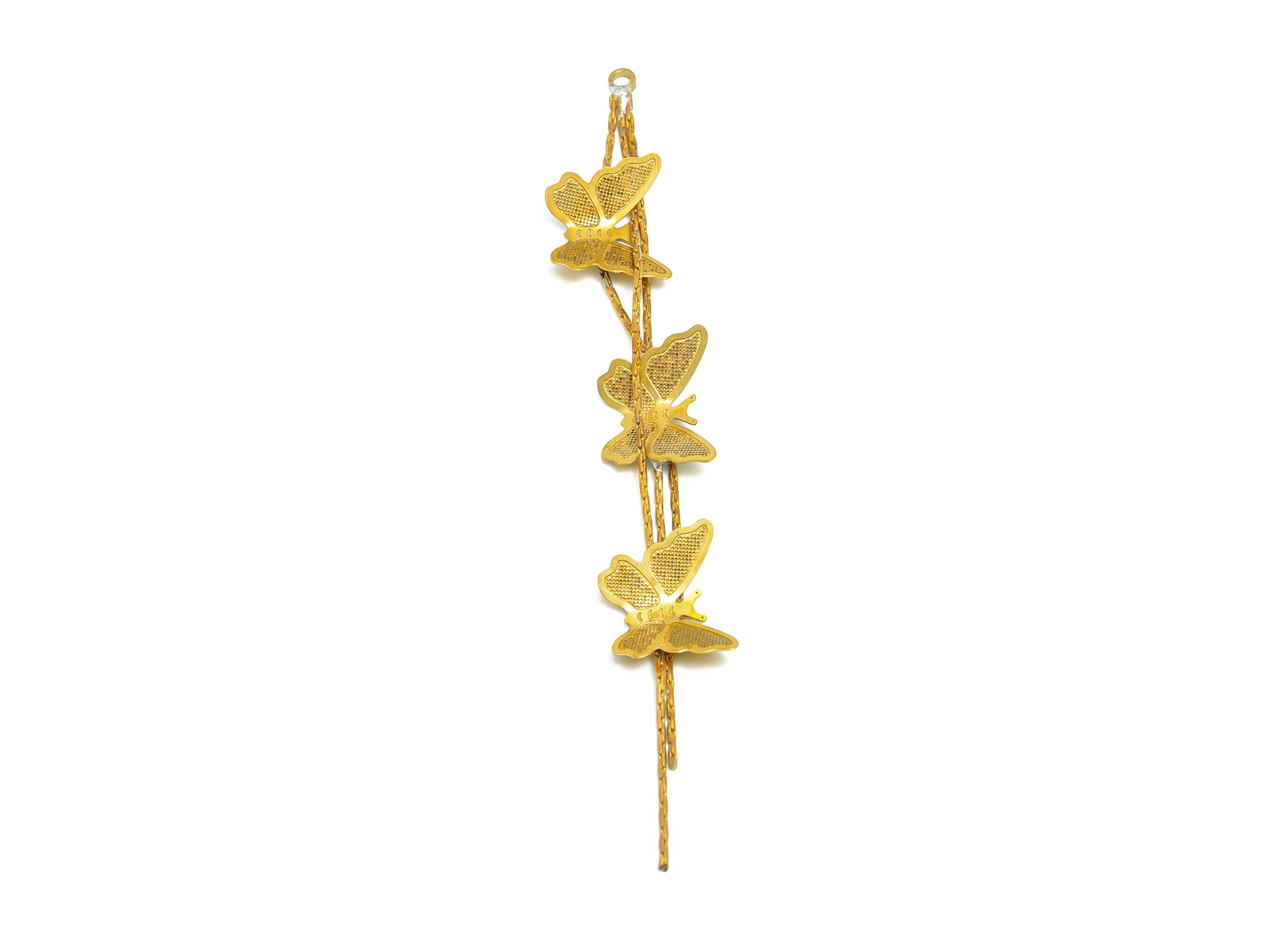 2 orecchini pendenti a farfalla - Elegante ciondolo a nappa a forma di farfalla in ottone grezzo - Gioielli stravaganti - Gioielli ispirati alla natur