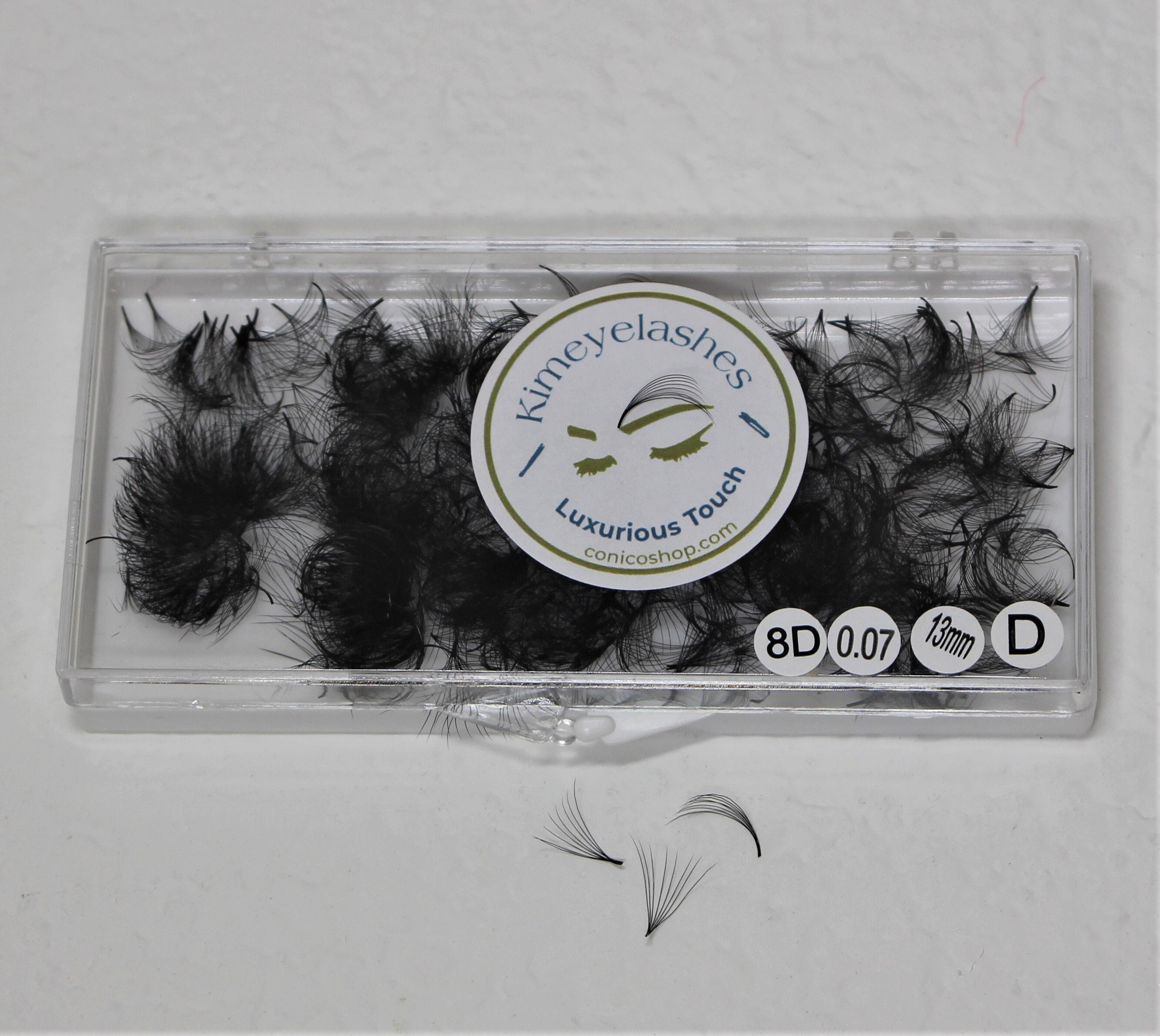5D 6D 10D 1000 Premade Mega Volume loose Fans C e D Curl 0.07 da Kimeyelashes extension ciglia realizzate russo volume fan lash promade