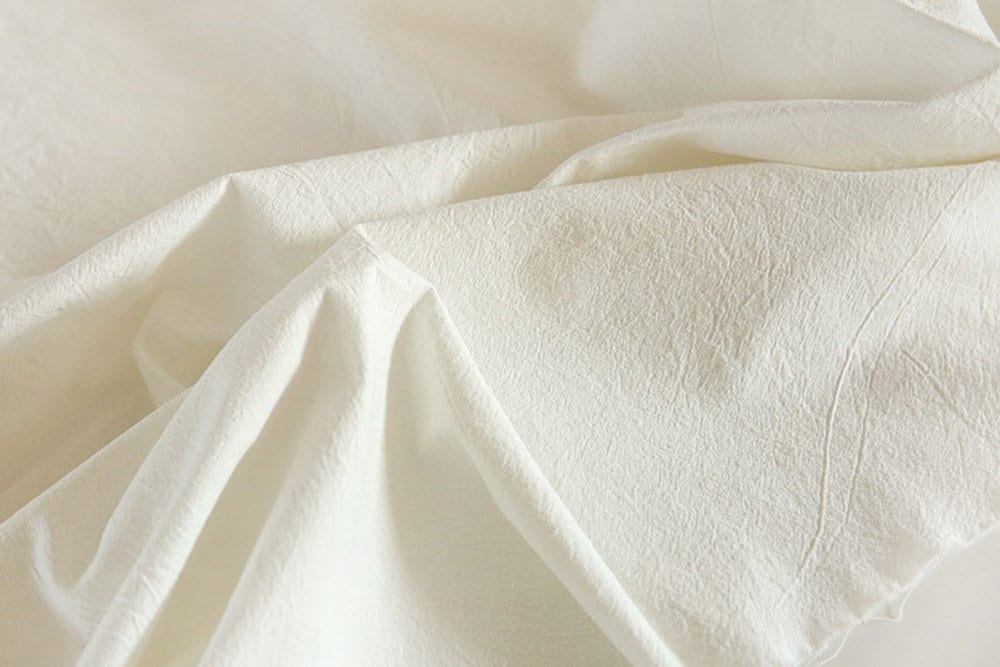Tessuto ricamato in cotone e lino bianco, tessuto di cotone floreale, tessuto ricamato, tessuto per trapuntatura, tessuto di design, tessuto tagliato