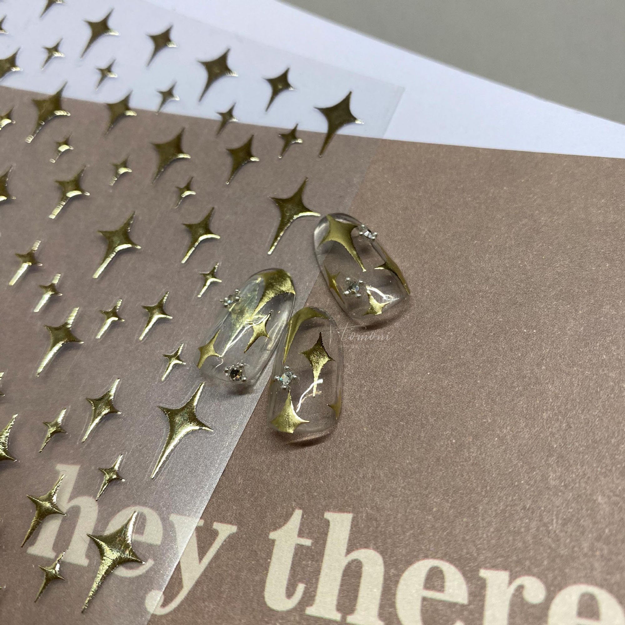 Adesivi per unghie a forma di stella oro/argento, decalcomanie per unghie a forma di stella, adesivi per unghie 3D, nail art con decalcomanie, unghie