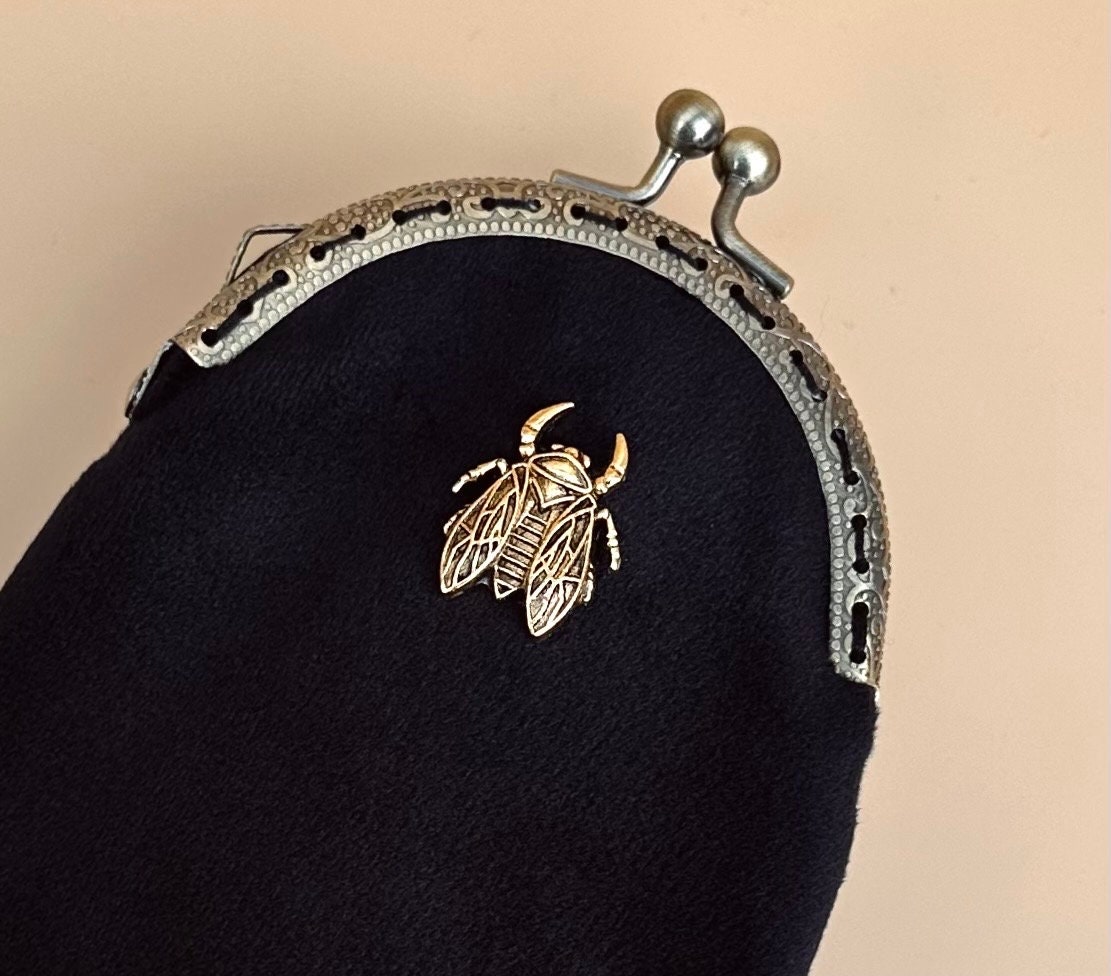 Astuccio per occhiali nero. Astuccio per occhiali a forma di scarabeo. Astuccio per occhiali morbido. Astuccio per occhiali gotico. Astuccio per occhi