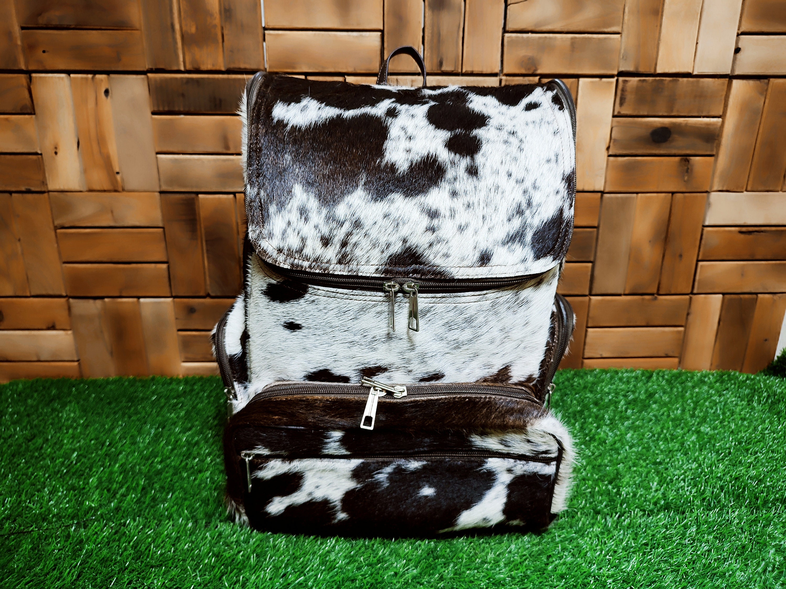 Borsa zaino in pelle di mucca Borsa in pelle di mucca Zaino in pelle Zaino da viaggio Zaino in vera pelle di mucca Zaino in pelle di mucca Borsa per p