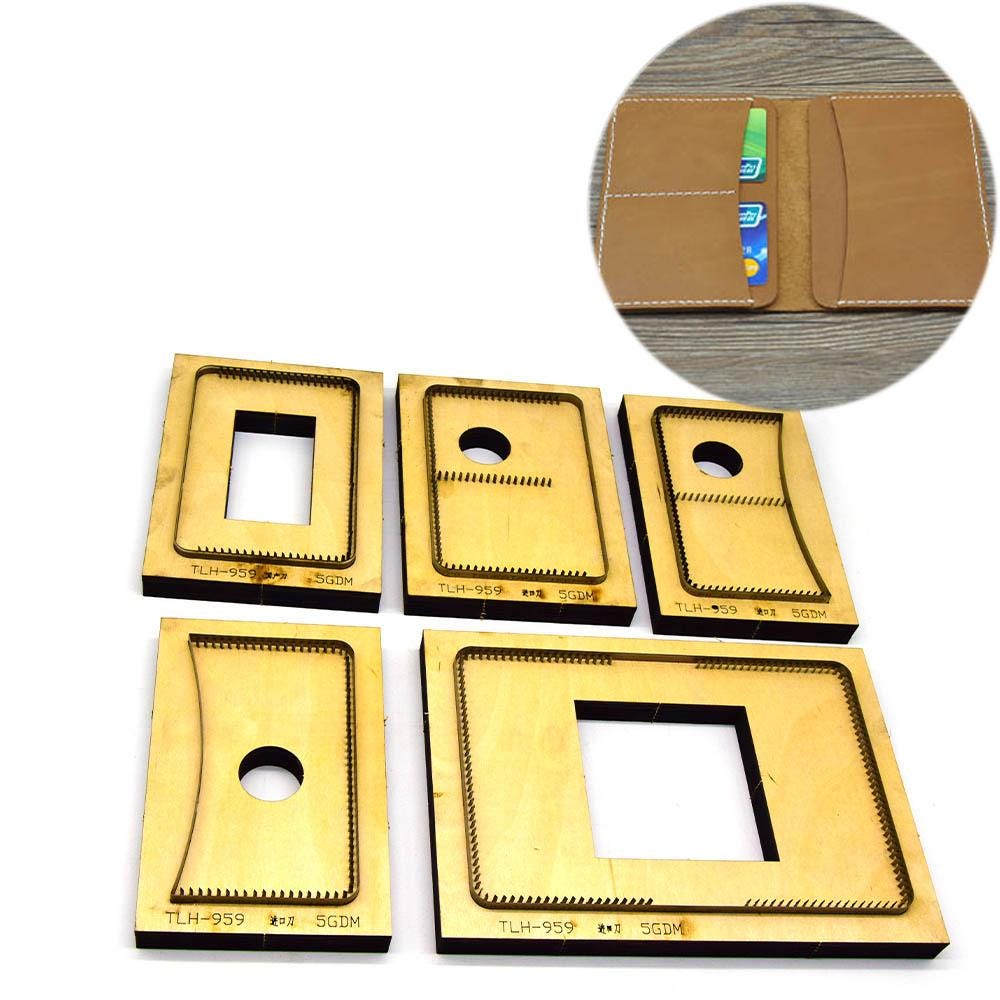 Set di fustelle personalizzate per porta carte a conchiglia, fustella per passaporti in pelle, stampo per taglio pelle, strumento per artigianato in p