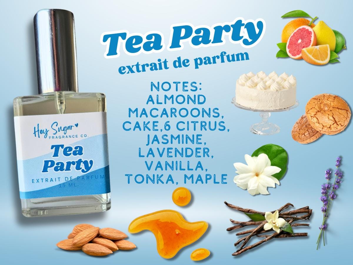 Profumo Tea Party - Fragranza fresca e fruttata di alta qualità, gourmand, profumo da stratificare, regalo per lei, campioni di profumo, profumo dolce