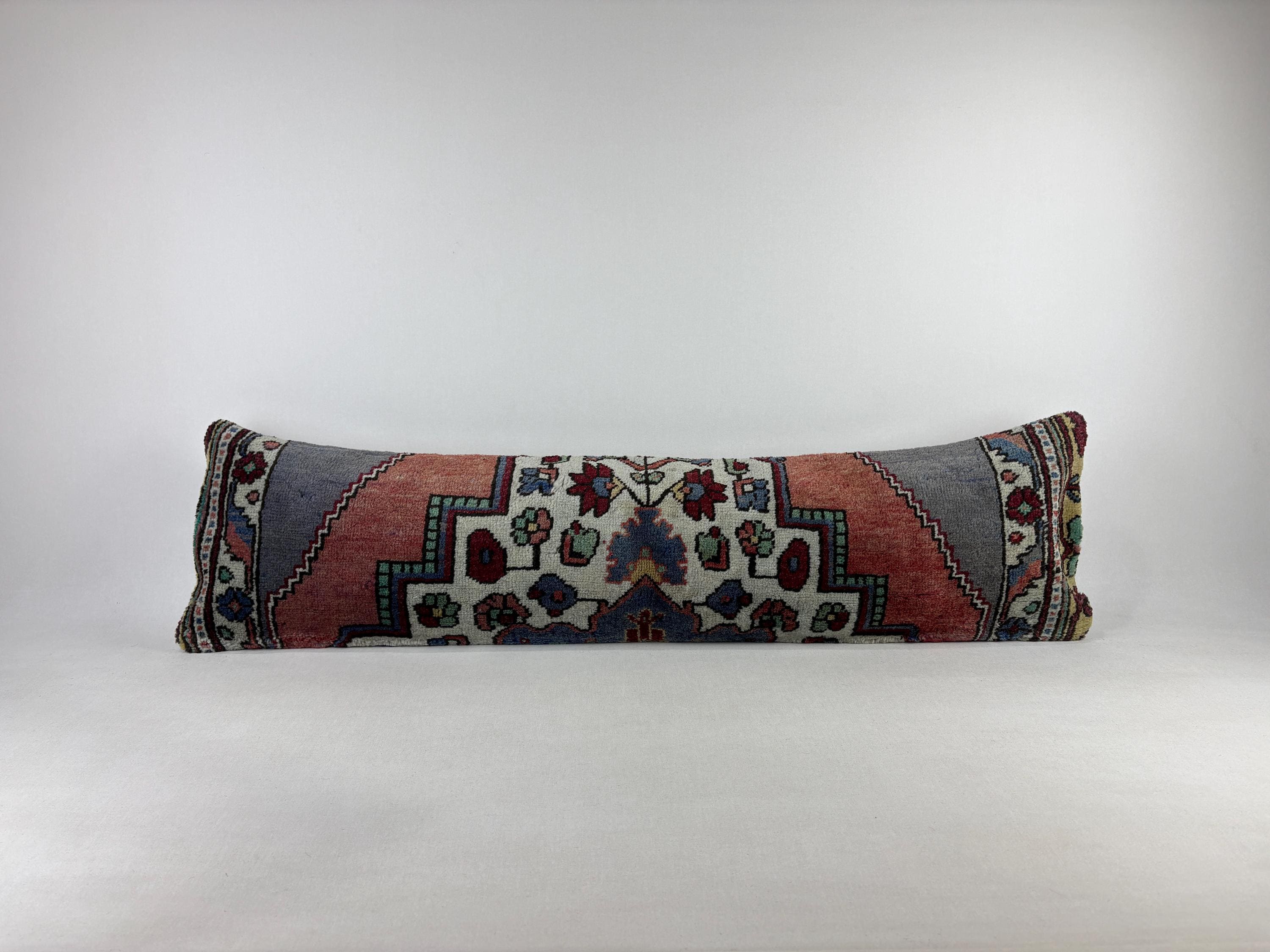 Cuscino lombare lungo 12x48, cuscino marocchino, cuscino kilim, cuscino vintage, cuscino boho, cuscino boho, cuscino ricamo, federa per cuscino boho
