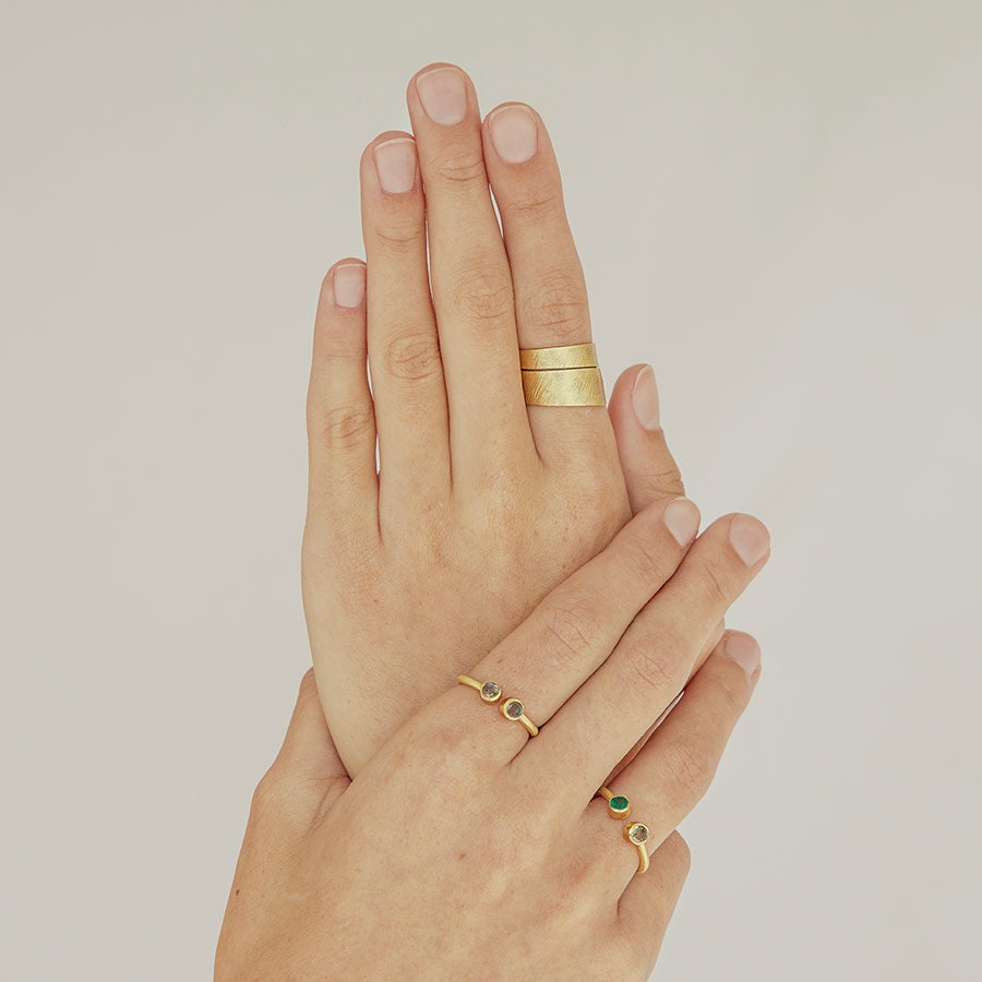 Anello in oro spesso, anelli d'oro per le donne, anello in oro martellato, anello in oro avvolgente, anelli d'oro minimali, anelli d'oro, anello in ar