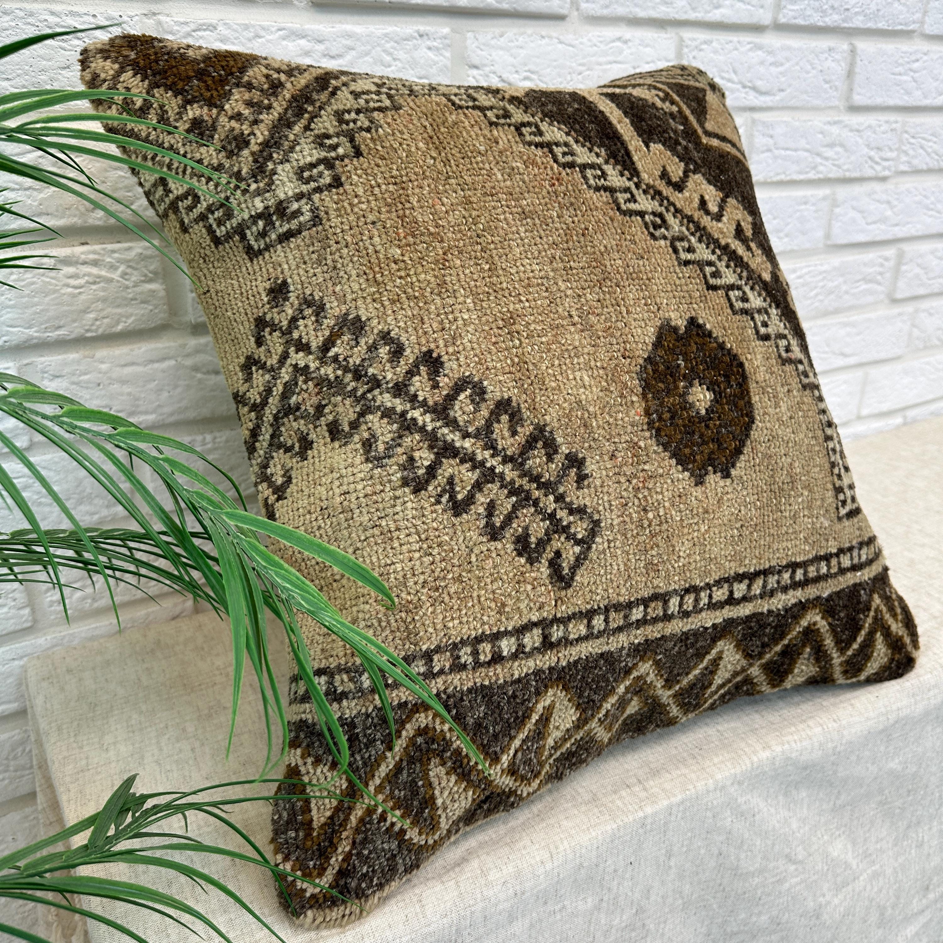 Federa per cuscino da tappeto turco 20x20, cuscino decorativo, cuscino da tappeto vintage, federa per cuscino da tappeto, cuscino turco, federa per le