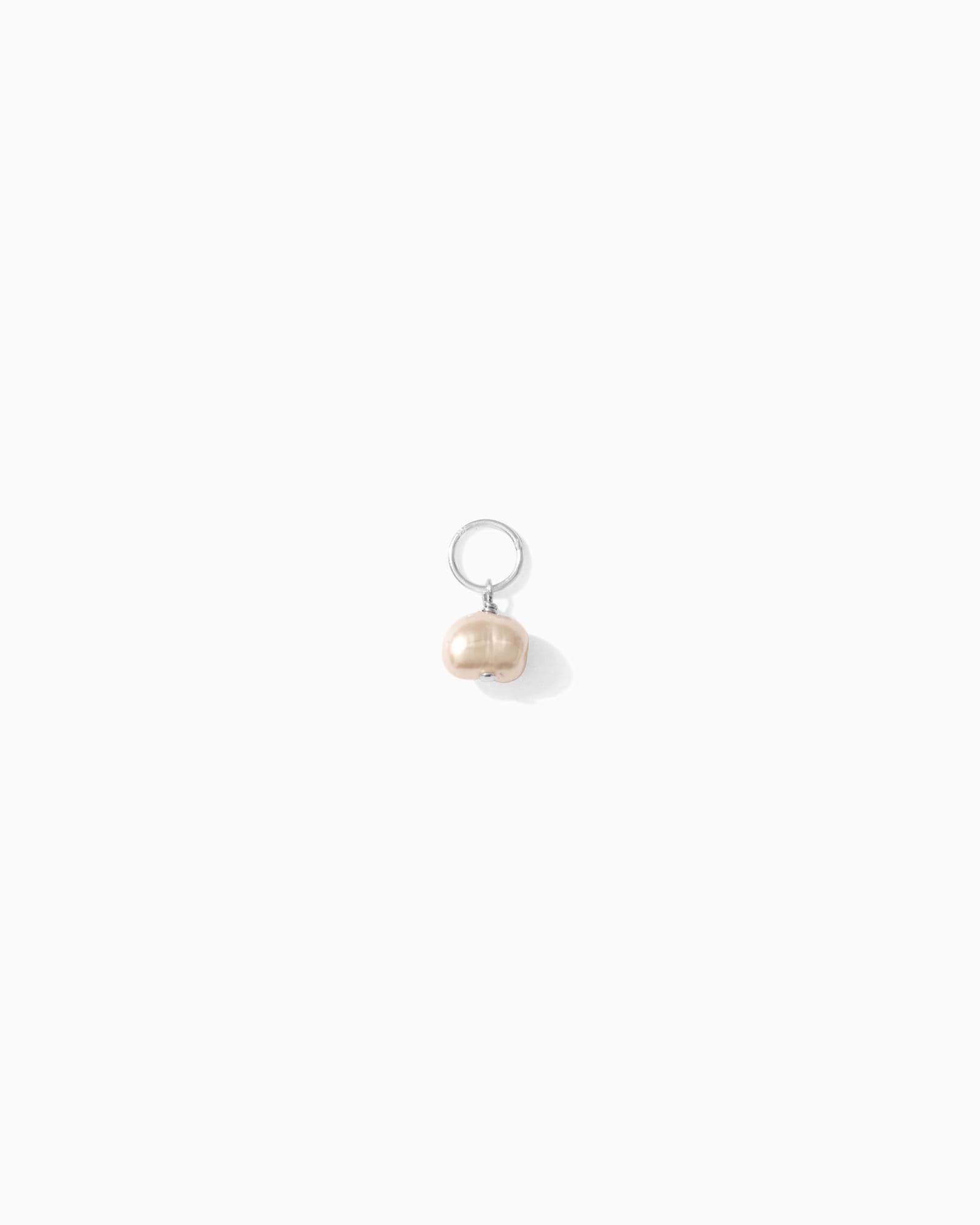 Ciondolo con perla d'acqua dolce color pesca, pendente con perla d'acqua dolce color pesca in argento sterling 925, pendente con perla d'acqua dolce c