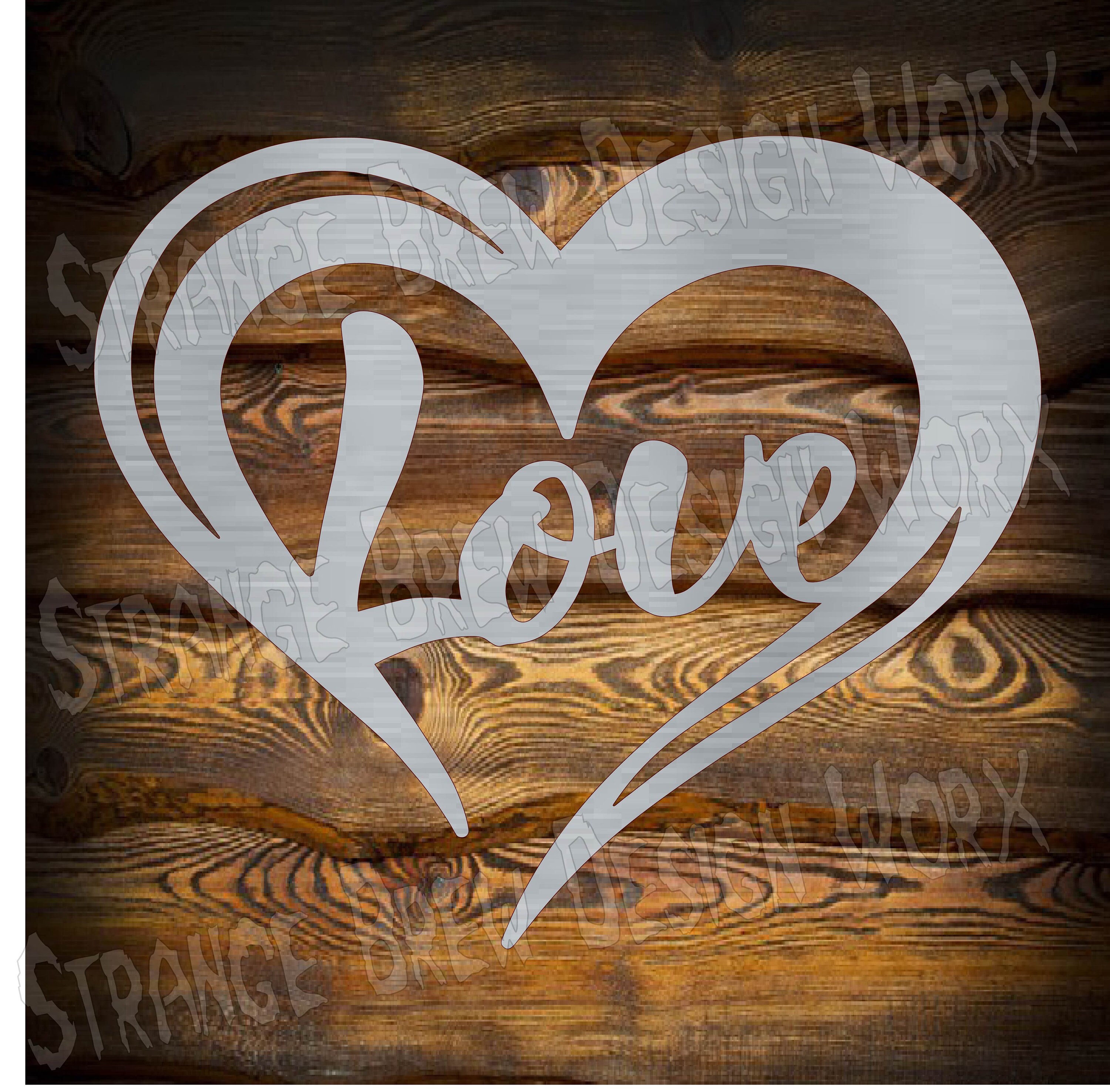 Segno del cuore d'amore File DXF svg / png / pdf / eps / File Ai cnc plasma, taglierina in vinile, cricut, cameo cnc dxf file di taglio al plasma cnc