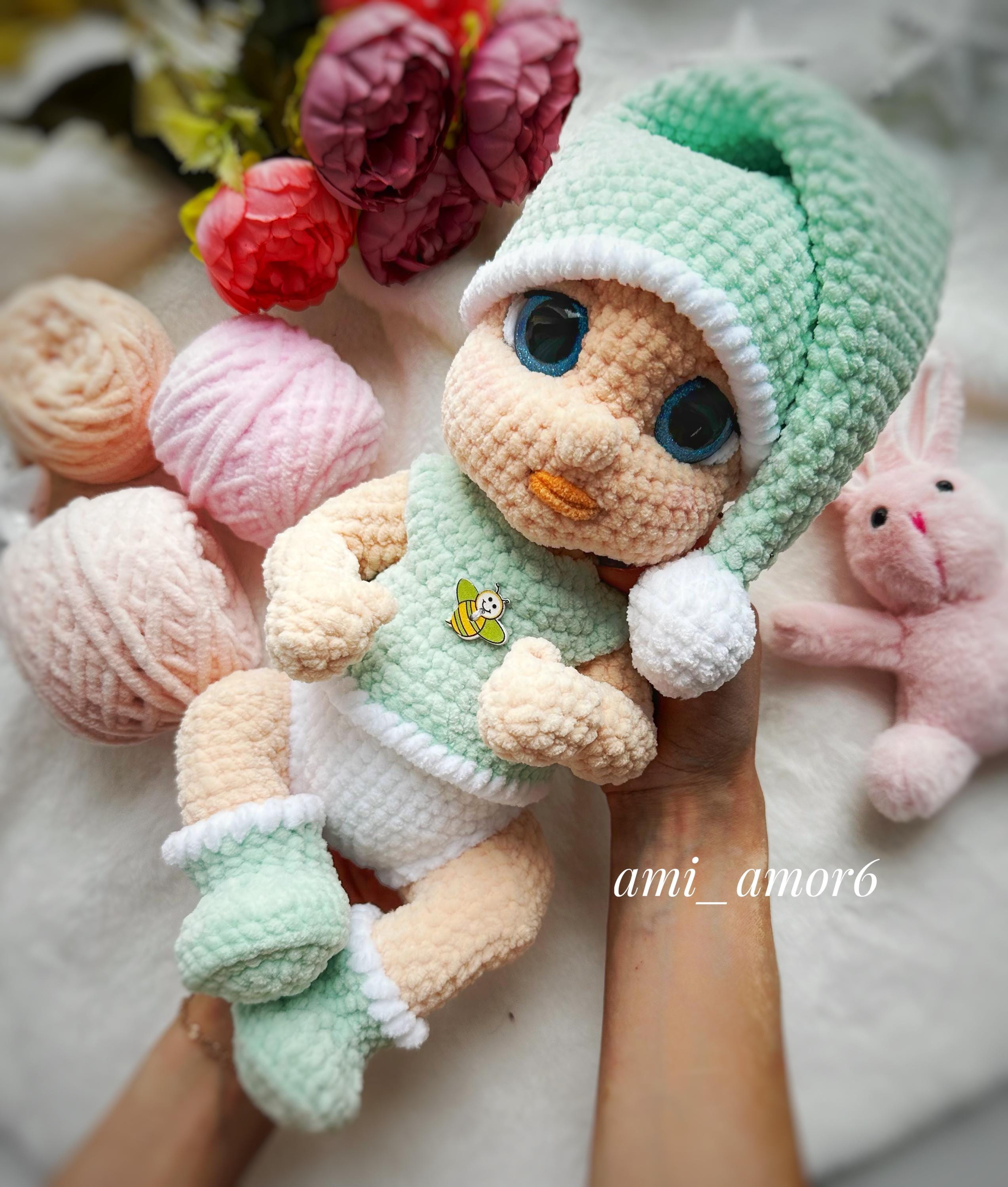 Schema bambola all'uncinetto, bambola all'uncinetto, amigurumi all'uncinetto, bambola di peluche, angelo all'uncinetto, PDF IN INGLESE, tutorial fai d