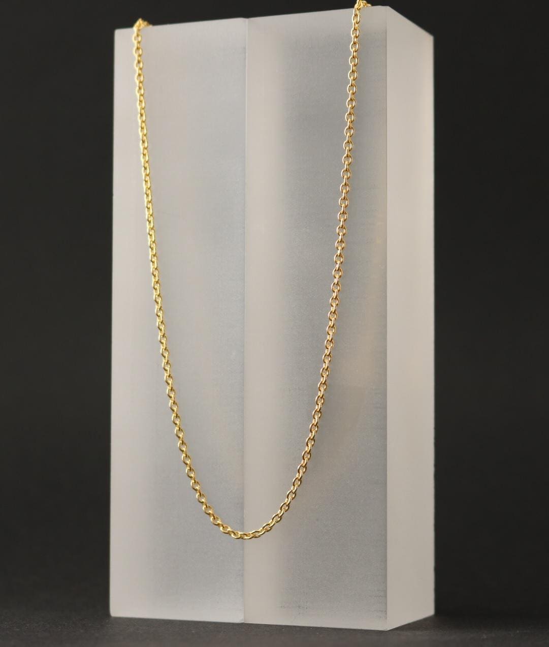 Catena ad ancora in argento sterling 925, placcata oro 24K - Catena unisex in argento placcato oro per donna e uomo - 45 cm, 50 cm, 55 cm - Collana re