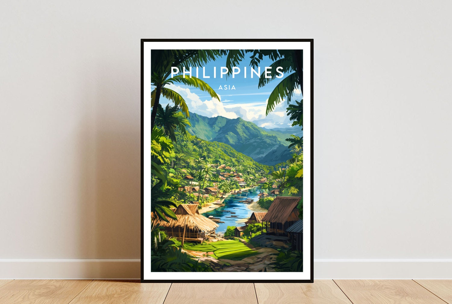 Stampa di viaggio Filippine - Asia, Poster Filippine, Arte murale di viaggio, Stampa Filippine, Filippine, Asia, Poster Asia, Arte murale Filippine