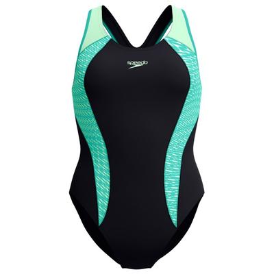 Speedo - Women's Placement Laneback - Badeanzug Gr 40 schwarz Image