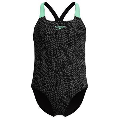 Speedo - Kid's Digital Allover Powerback - Badeanzug Gr 152 schwarz Image