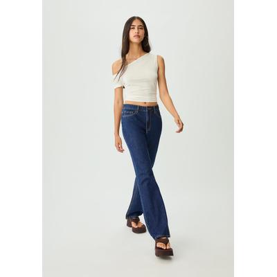 Stradivarius High waist comfortable straight-leg jeans RINSE BLUE DENIM 6