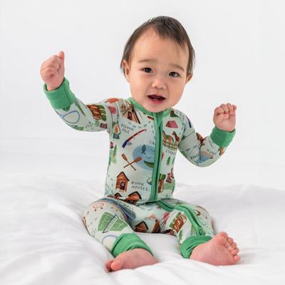 Green Camp Sleepies Zippy - 3T