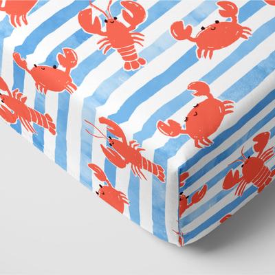 Crustacean Crew Fitted Crib Sheet - Standard