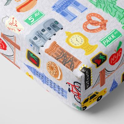 The Big Apple Fitted Crib Sheet - Standard