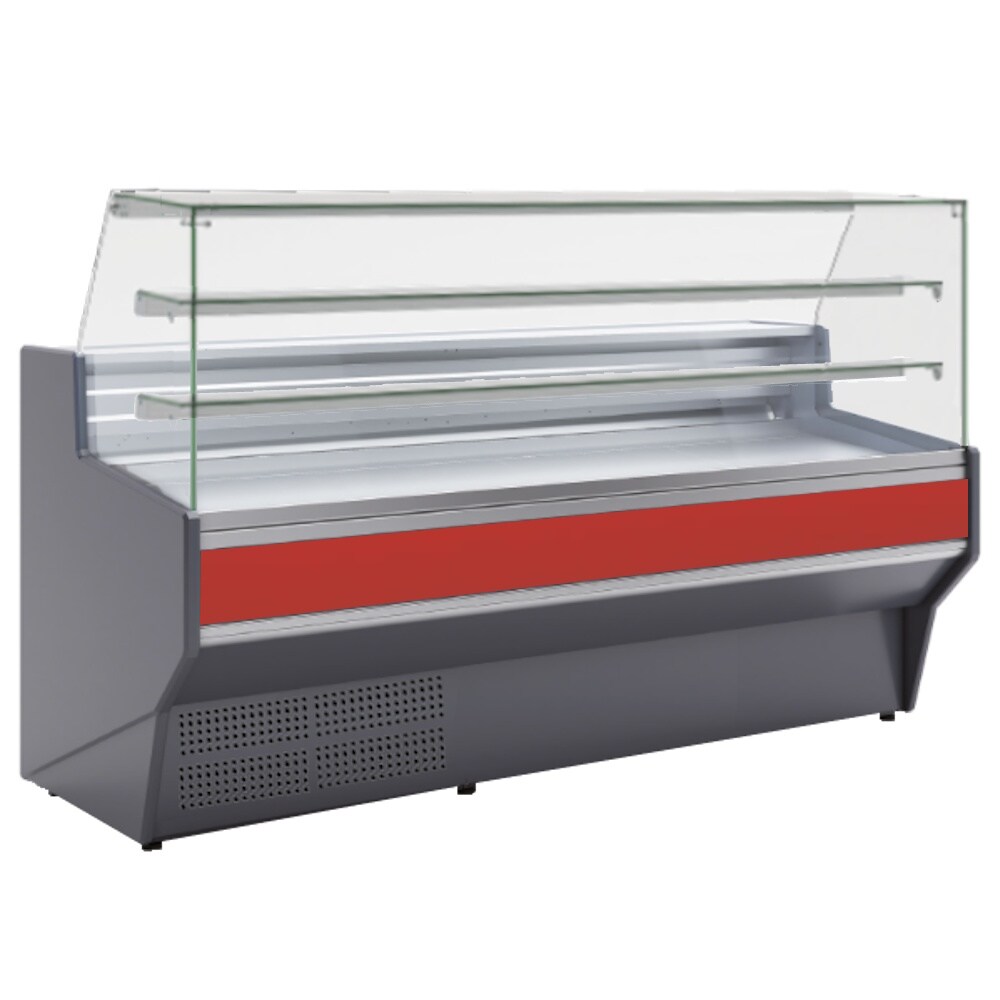 Vitrine-theke mit flachglas für konditorei in rot - 1505x940x1300 mm - 1030 W 230/1V - 24P43159 Eurast Image