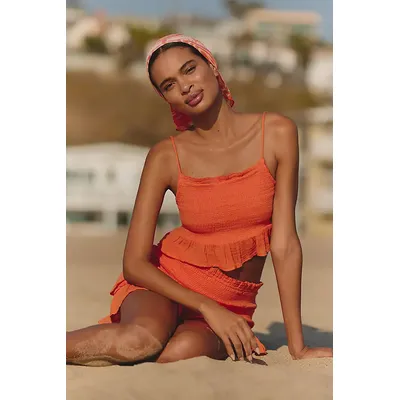 Celandine Crop Gauze Cami Top