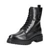 Schnürstiefelette GEOX "Geox Stiefelette Leder", Damen, Gr. 38, schwarz, Leder, casual, Schuhe