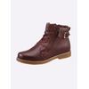Schnürstiefelette ANDREA CONTI, Damen, Gr. 42, rot (burgund), Leder, Glattleder, modisch, Schuhe
