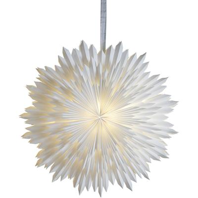 Hängeleuchte "Papierstern Ice, Ø 70 cm, mit 6 Stunden Timer", weiß, Ø 70cm, PARFORCE TRADITIONAL HUNTING, Lampen, inkl. LED Lichterkette "Lighty", einfach und elegant Image