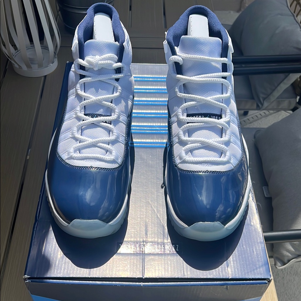 Nike Shoes | Ds Men’s Nike Air Jordan 11 “Win Like 82” Size 13 | Color: Blue/White | Size: 13