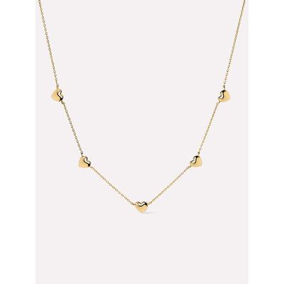 Women's Lev Mini Station Necklace Heart Necklace by Ana Luisa in Gold (Size OS)