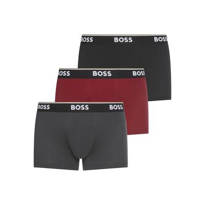 Trunk BOSS "3P Power", Herren, Gr. M, bunt (open miscellaneous 966), Jersey, Obermaterial: 95% Baumwolle, 5% Elasthan, körpernah, Unterhosen, mit BOSS Schriftzug auf dem Bund Image