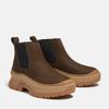 Chelseaboots TIMBERLAND "ROXIE LANEMID CHELSEA BOOT", Damen, Gr. 39, braun (schwarz braun nubuck), Leder, sportlich, Schuhe, Stiefelette, Winterschuhe, Ankle Boots