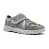 Hausschuh RICHTER "Mailo", Kinder, Gr. 29, Normalschaft, grau (grau, traktor), Textil, bedruckt, casual, Schuhe, Klettschuh, Kindergarten Schuh mit Traktor-Motiv